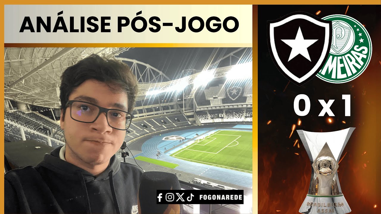 ⚽JOGAMOS BEM, MAS PERDEMOS! MUITAS CHANCES DESPERDIÇADAS! ANÁLISE PÓS JOGO BOTAFOGO 0 X 1 PALMEIRAS