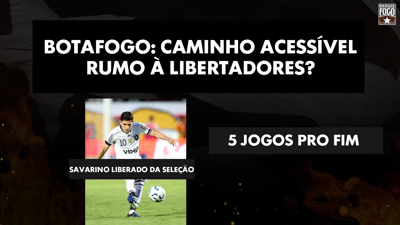BOTAFOGO: CAMINHO ACESSÍVEL RUMO À LIBERTADORES? | SAVARINO LIBERADO DA SELEÇÃO | 5 JOGOS PRO FIM 