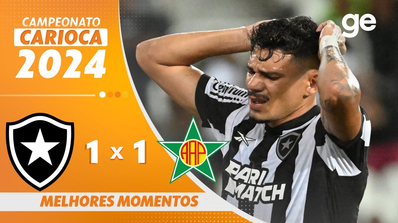 BOTAFOGO 1 X 1 PORTUGUESA-RJ  | MELHORES MOMENTOS | CAMPEONATO CARIOCA 2024 | ge.globo