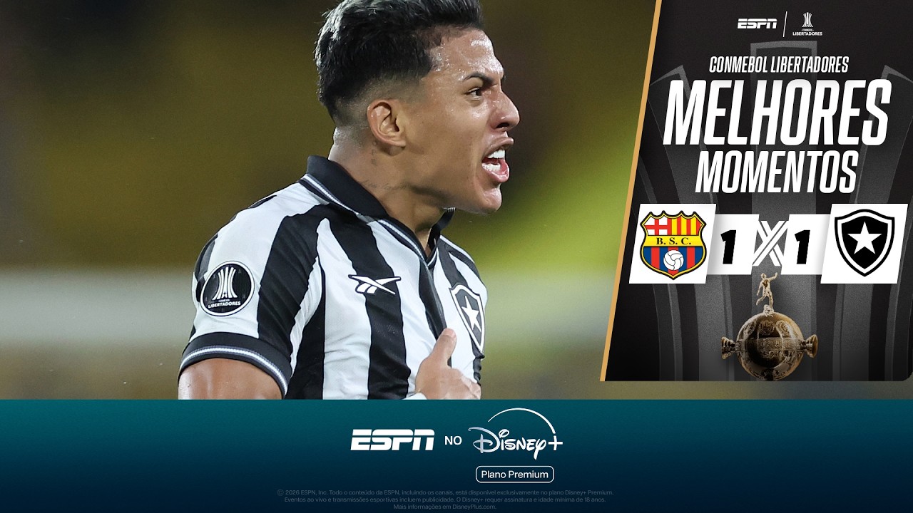 BOTAFOGO BUSCA O EMPATE CONTRA O BARCELONA-EQU FORA NA LIBERTADORES | MELHORES MOMENTOS