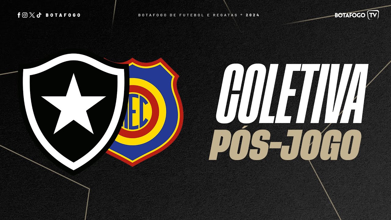 AO VIVO | Coletiva pós-jogo com Tiago Nunes | Botafogo x Madureira