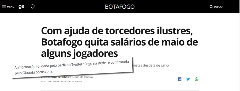 globo esporte botafogo