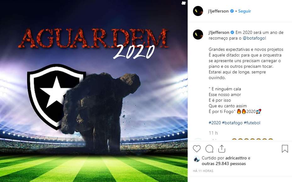 Jefferson Botafogo SA Instagram