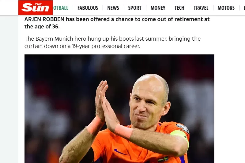 Robben Botafogo The Sun
