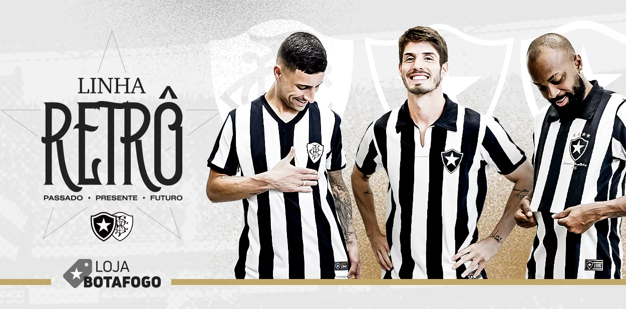 botafogo linha camisas retro