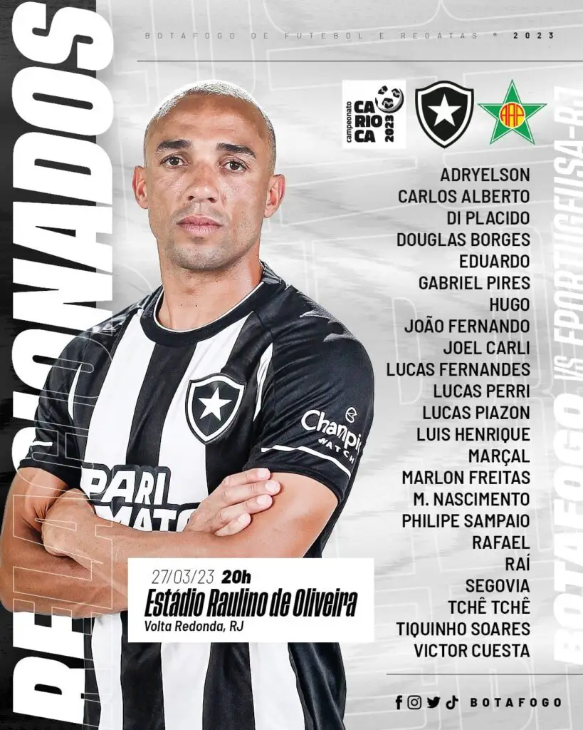 Próximos jogos do Botafogo 2023 