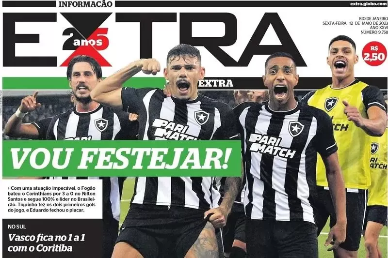 botafogo corinthians capas jornais