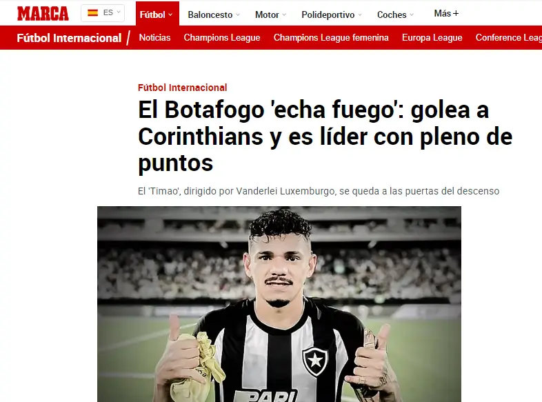 marca botafogo corinthians