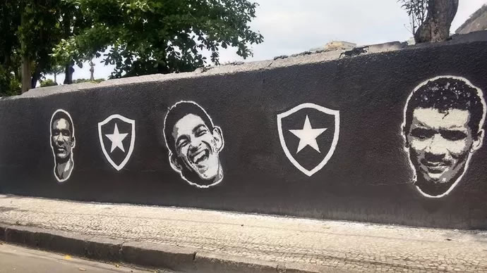 botafogo muro idolos tombamento general severiano