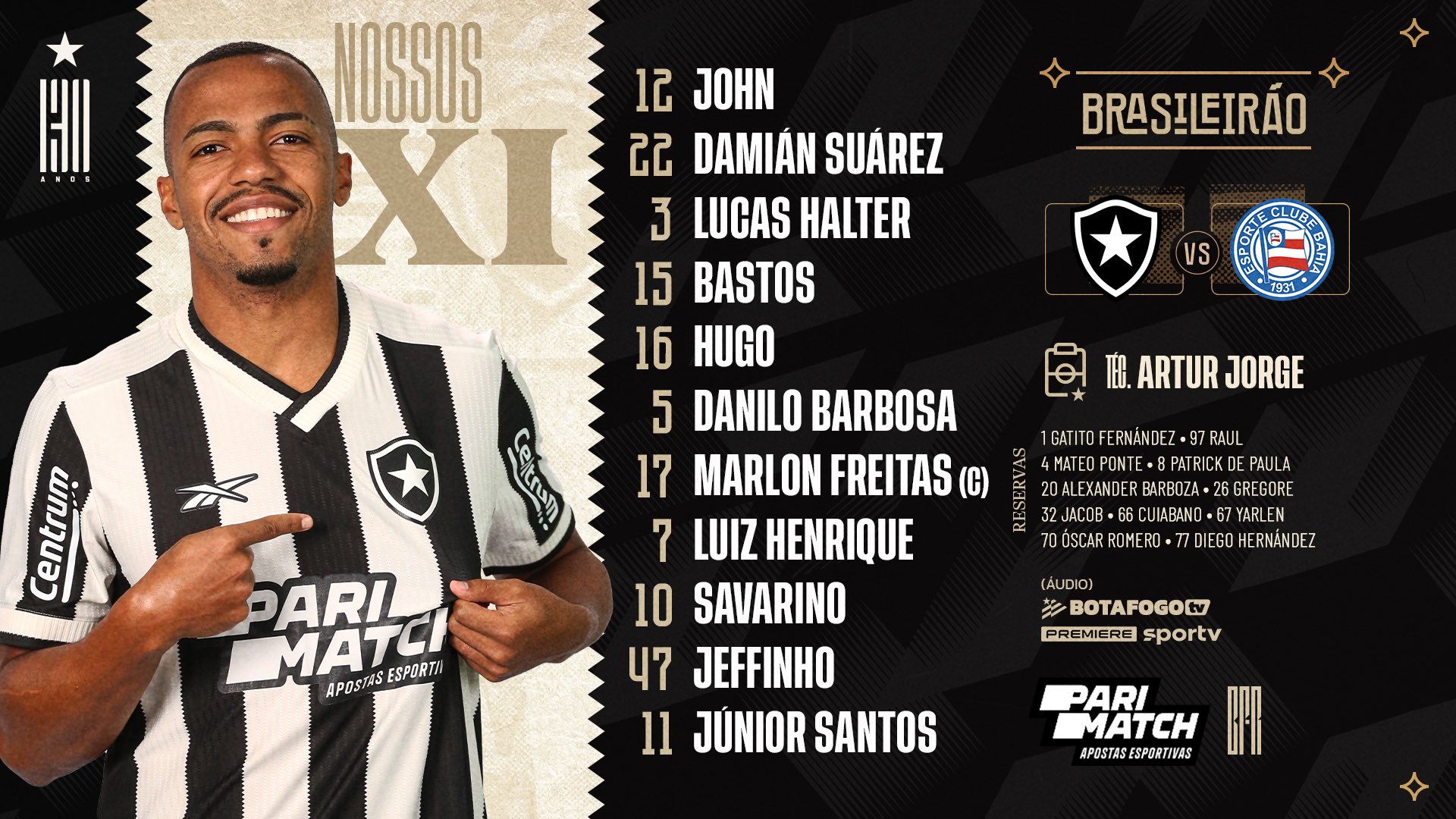 botafogo bahia escalação