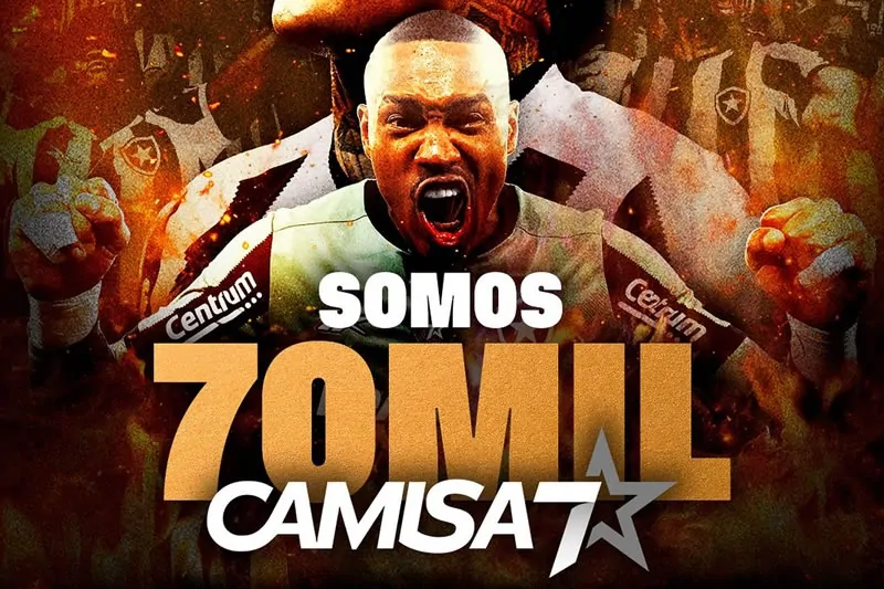 botafogo camisa 7 70 mil