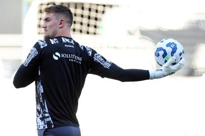 botafogo santos leo linck aquecimento