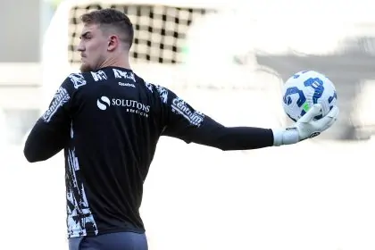 botafogo santos leo linck aquecimento