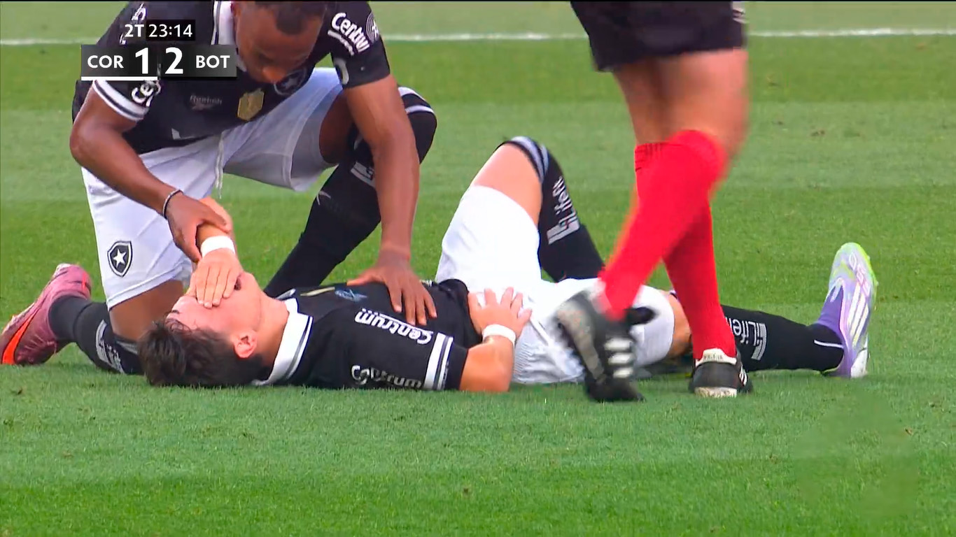 botafogo corinthians alvaro montoro lesao